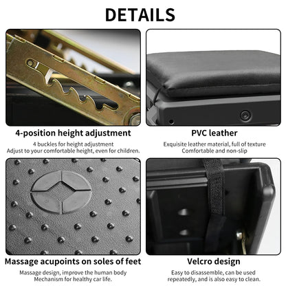 Repose-pieds ergonomique réglable 4 niveaux — Bureau, voiture et déplacement