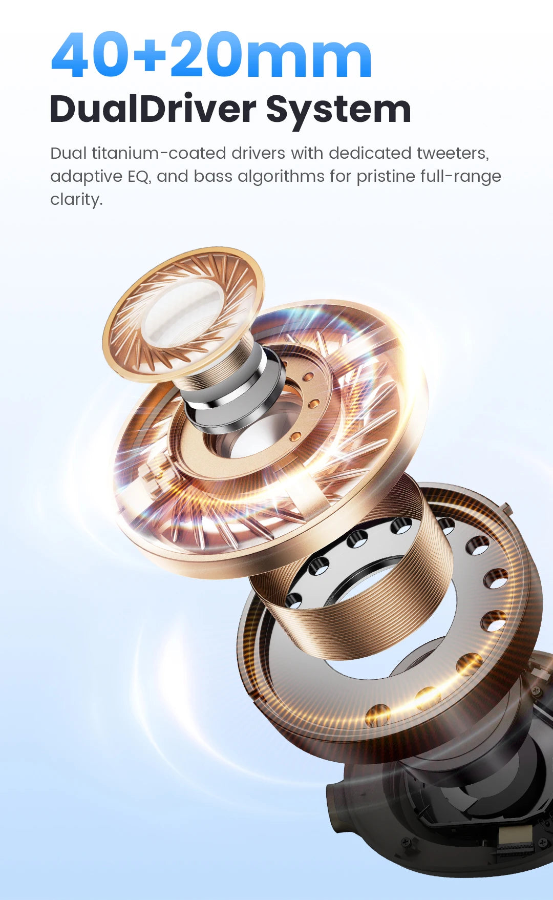 Casque sans fil over-ear ANC 50dB — Bluetooth 6.0 · 90h · LDAC Hi-Res