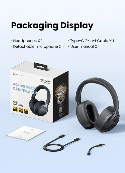Casque sans fil over-ear ANC 50dB — Bluetooth 6.0 · 90h · LDAC Hi-Res