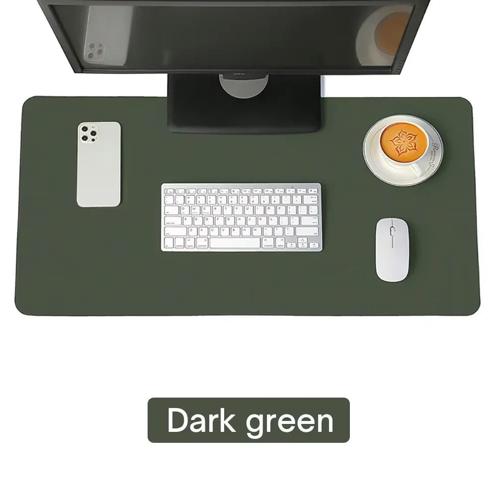 Desk pad PU cuir grand format imperméable — Bureau et gaming