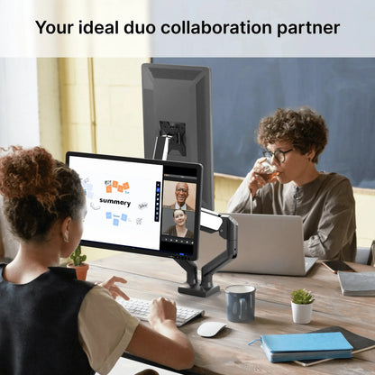 Bras double moniteur articulé NearHub MS-002 — Setup 2 écrans professionnel