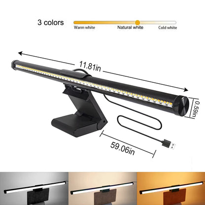 Lampe écran LED anti-reflets dimmable USB — Bureau, gaming et streaming