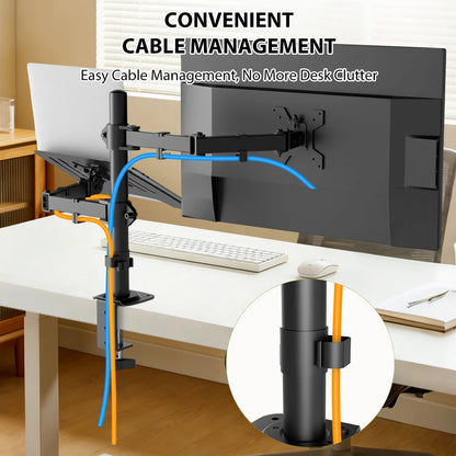 Bras de bureau double écran et laptop — ELOOLE