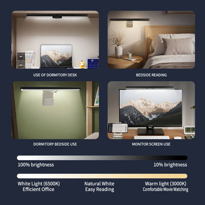 Lampe écran LED anti-reflets dimmable USB — Bureau, gaming et streaming