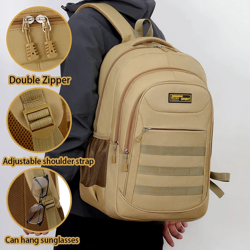 Sac à dos laptop tactique multi-compartiments — Travail, coworking et déplacement