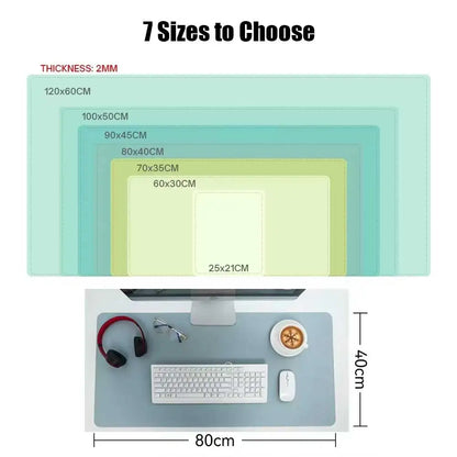 Desk pad PU cuir grand format imperméable — Bureau et gaming