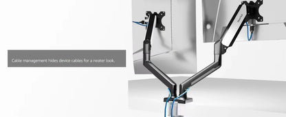 Bras double moniteur articulé NearHub MS-002 — Setup 2 écrans professionnel
