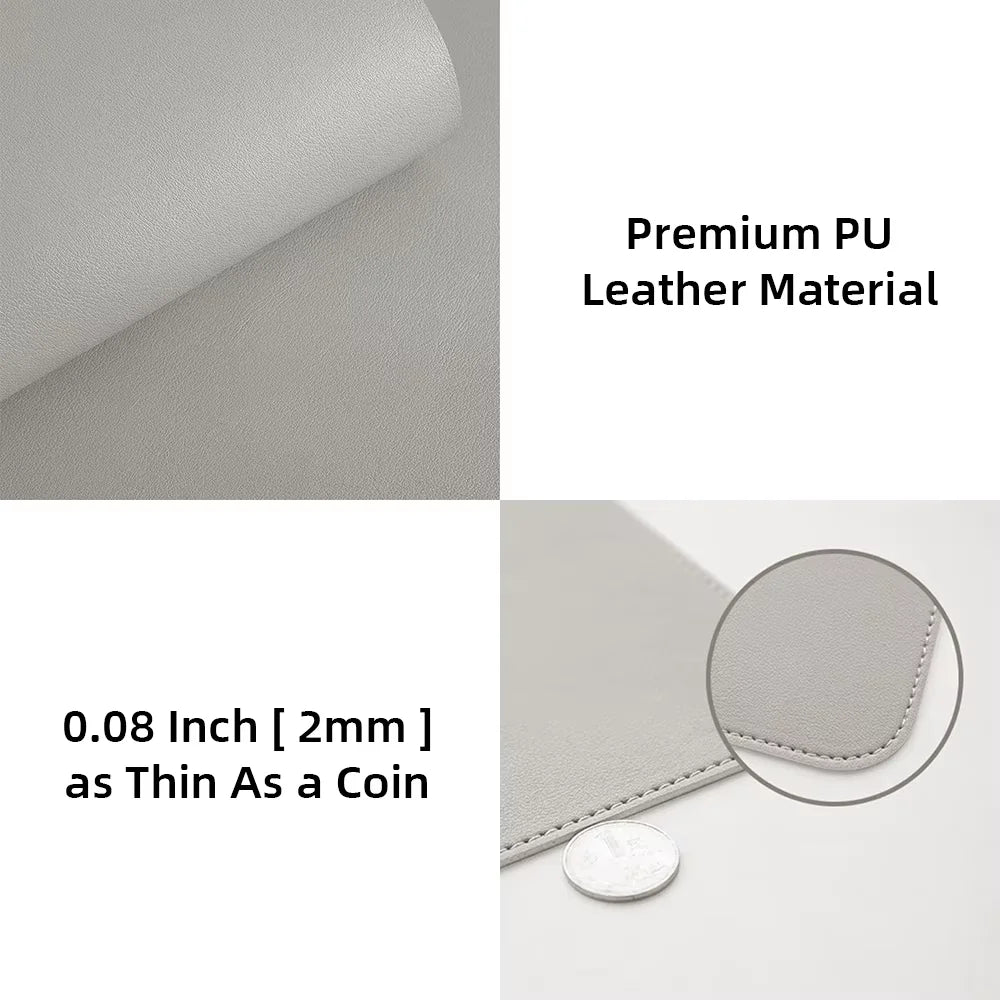 Desk pad PU cuir grand format imperméable — Bureau et gaming