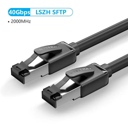 Câble Ethernet Cat8 SFTP plat — Connexion filaire 40 Gbps ultra-stable