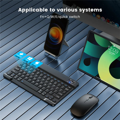 Ultra-Slim Bluetooth-compatible Keyboard Portable Mini Wireless Keyboard for iPad iPhone Tablet Phone Smartphone iOS Android Win