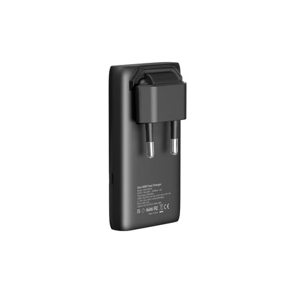 Chargeur GaN 65W ultra-plat double USB-C — Prise pliable format poche