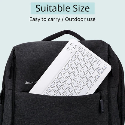 Ultra-Slim Bluetooth-compatible Keyboard Portable Mini Wireless Keyboard for iPad iPhone Tablet Phone Smartphone iOS Android Win