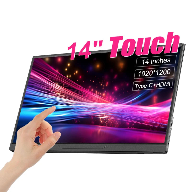 Moniteur portable 14" tactile IPS 1200P USB-C HDMI — Format compact ultra-réactif