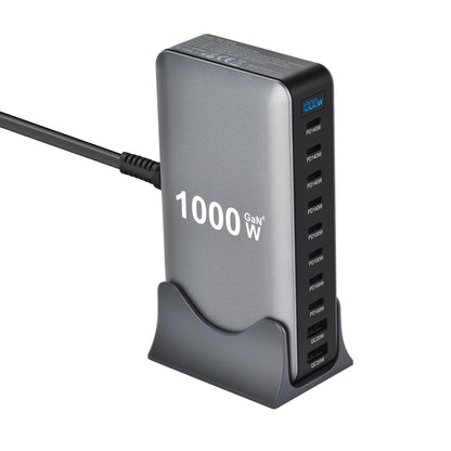 Station de charge GaN 1000W 10 ports — 140W USB-C pour MacBook Pro et laptop
