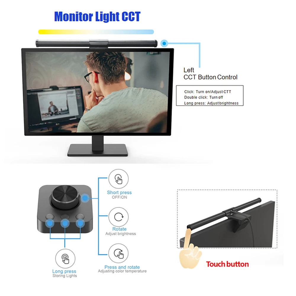Lampe écran LED dimmable avec télécommande — Wiscolor