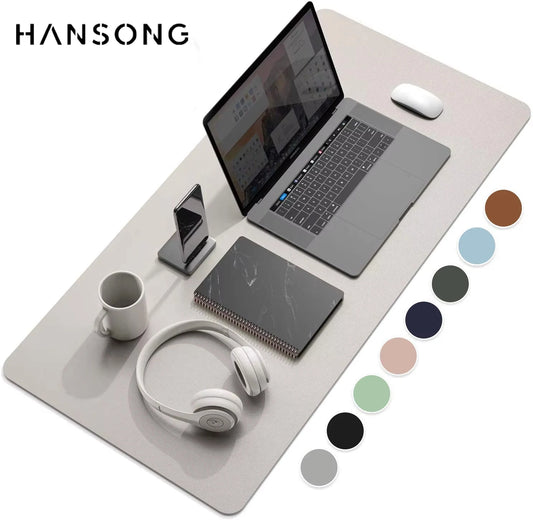 Desk pad PU cuir grand format imperméable — Bureau et gaming
