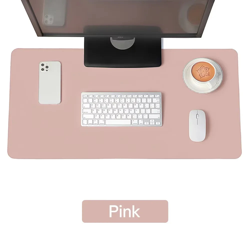 Desk pad PU cuir grand format imperméable — Bureau et gaming