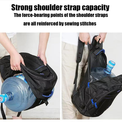 Sac à dos laptop nylon multi-poches — Bureau, coworking et déplacement
