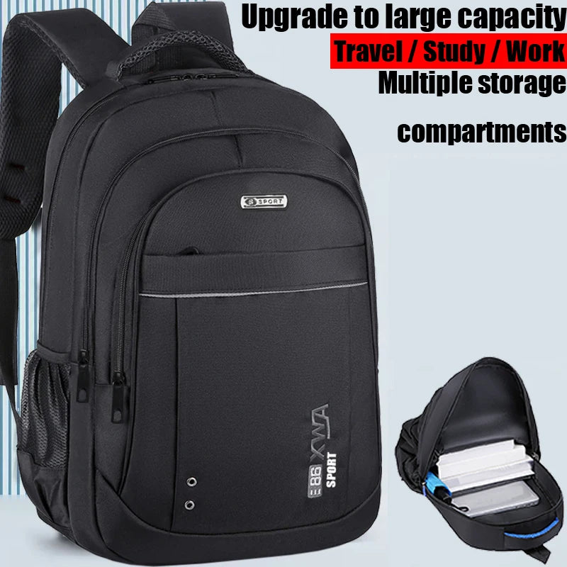 Sac à dos laptop nylon multi-poches — Bureau, coworking et déplacement
