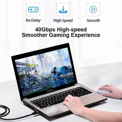 Câble Ethernet Cat8 tressé F/FTP 40 Gbps — 6 longueurs de 0,5m à 5m