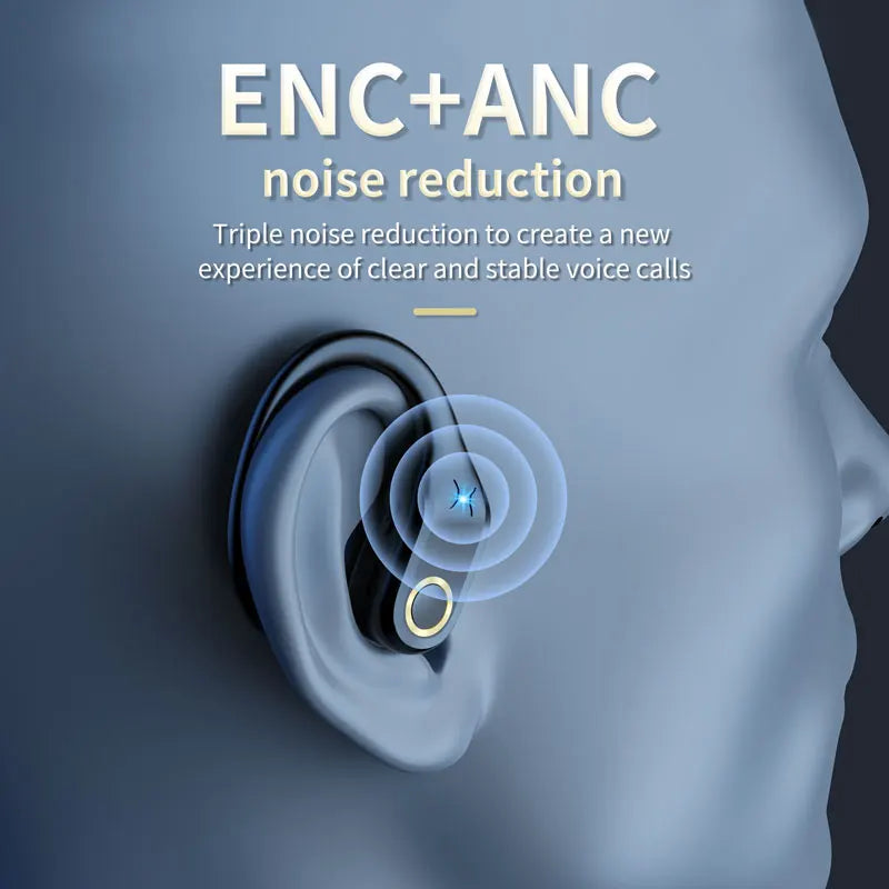 Écouteurs sans fil TWS ANC + ENC Bluetooth 5.3 — 60h d'autonomie