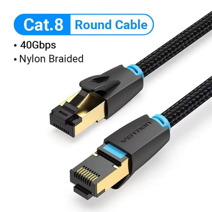 Câble Ethernet Cat8 SFTP plat — Connexion filaire 40 Gbps ultra-stable