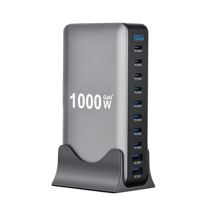 Station de charge GaN 1000W 10 ports — 140W USB-C pour MacBook Pro et laptop