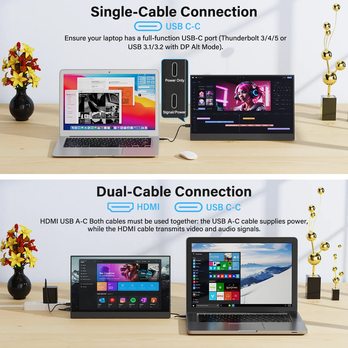 Moniteur portable 15,6" Full HD IPS — Amoudo