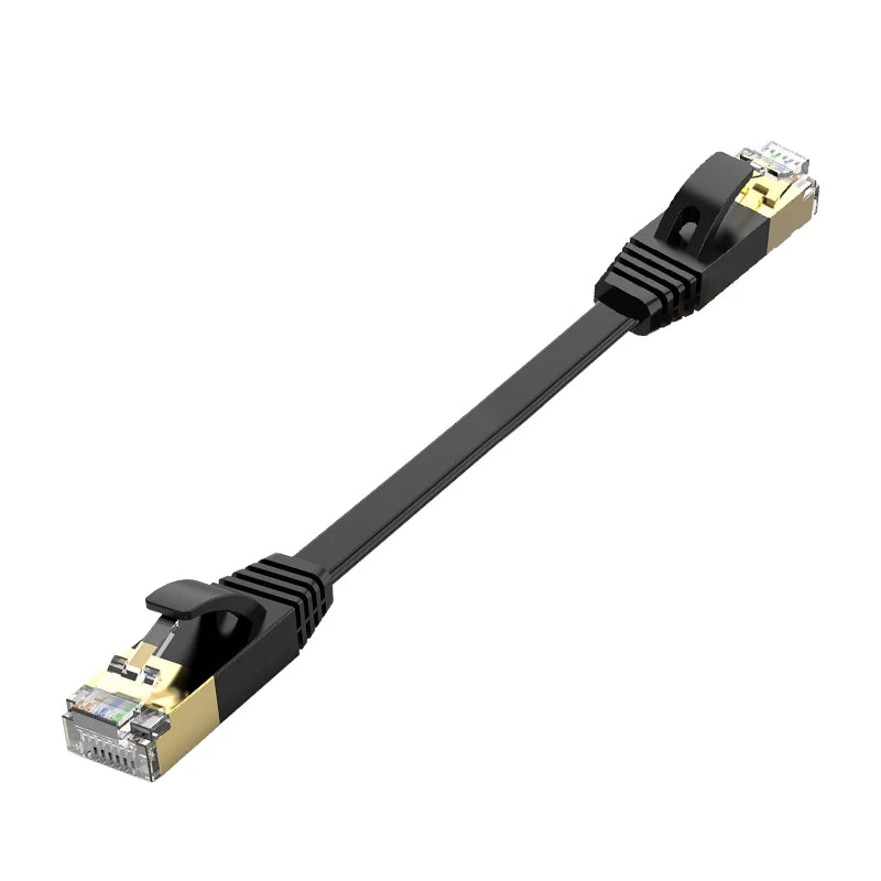 Câbles Ethernet Cat7 ultra-courts 0,2m et 0,3m — Pack 10 câbles plats blindés