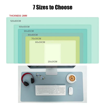 Desk pad PU cuir grand format imperméable — Bureau et gaming