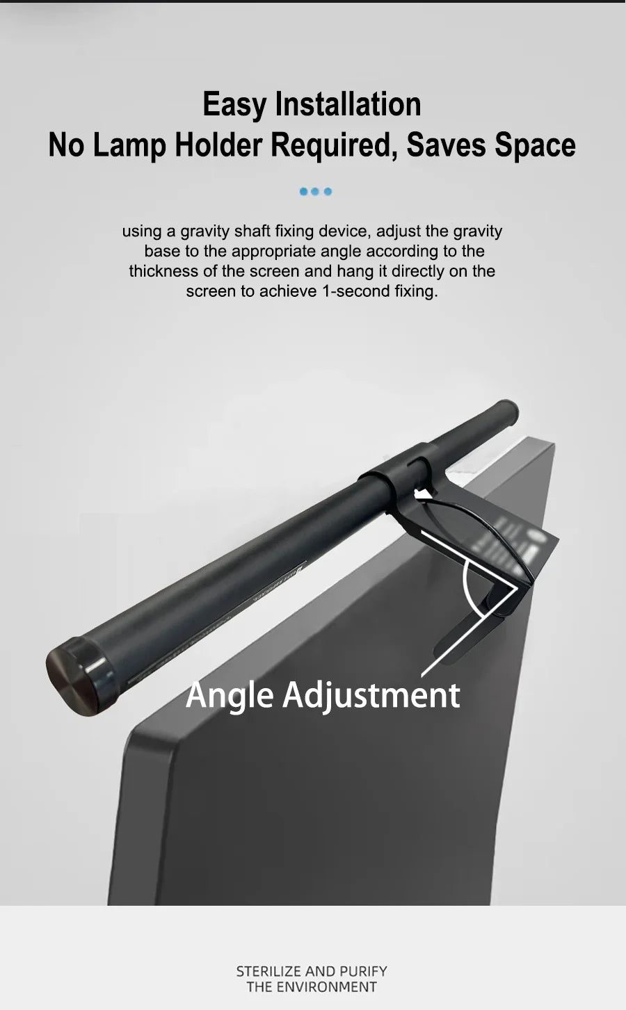 Lampe écran LED anti-reflets dimmable USB — Bureau, gaming et streaming