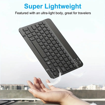 Ultra-Slim Bluetooth-compatible Keyboard Portable Mini Wireless Keyboard for iPad iPhone Tablet Phone Smartphone iOS Android Win