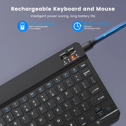 Ultra-Slim Bluetooth-compatible Keyboard Portable Mini Wireless Keyboard for iPad iPhone Tablet Phone Smartphone iOS Android Win