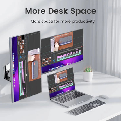 Bras double moniteur articulé NearHub MS-002 — Setup 2 écrans professionnel