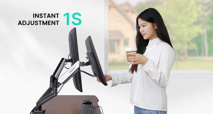 Bras double moniteur articulé NearHub MS-002 — Setup 2 écrans professionnel