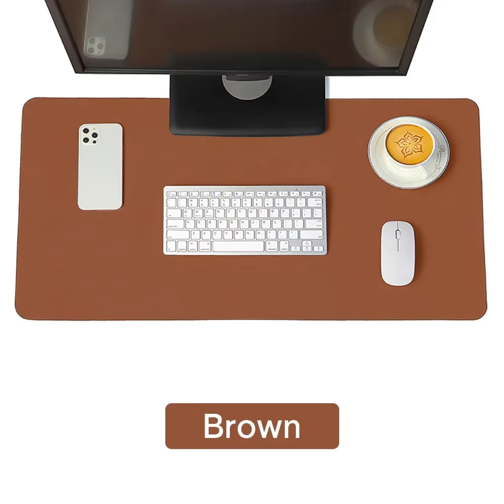 Desk pad PU cuir grand format imperméable — Bureau et gaming