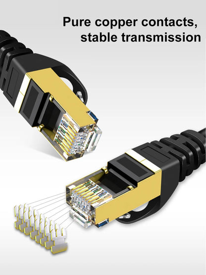 Câbles Ethernet Cat7 ultra-courts 0,2m et 0,3m — Pack 10 câbles plats blindés