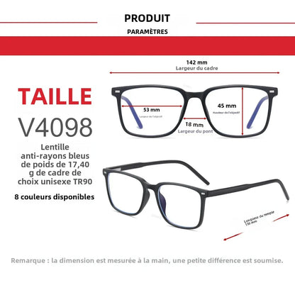 Lunettes anti-lumière bleue TR90 ultra-légères — 8 coloris