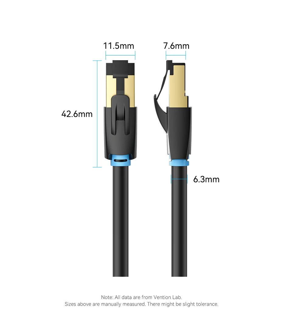 Câble Ethernet Cat8 SFTP plat — Connexion filaire 40 Gbps ultra-stable
